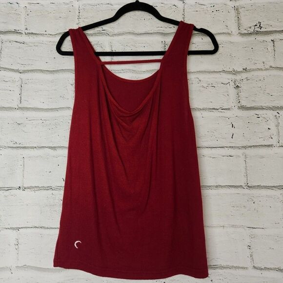 Zyia Active Women's Knit Red Soft Strappy-Back Tank Top Size Small Athleisure - Picture 1 of 9